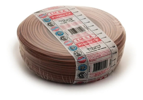 Cable Unipolar De 4mm Imsa Plastix X 100 Metros Marron