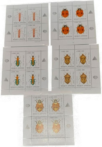 Insectos Argentina 1990 Serie Bloques Mint Gj 85-9