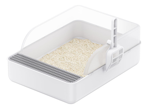Open Top Cat Litter Boxtray With Hanging Scoop, Extra Large
