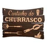 Placa Cantinho Do Churrasco  Decorativas Churrasqueira Casa