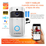 Timbre Wifi Inteligente Cámara Full Hd, Alarma De Movimiento