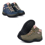 Kit Bota Feminina Adventure Confortavel 2 Pares Super Oferta