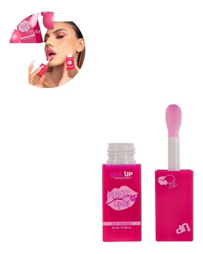 Brillo Labial Magico Lip Oil Acido Hialuronico Pink Up