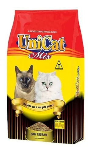 Alimento Unicat Mix Para Gato Adulto Sabor Mix Em Sacola De 10.1kg