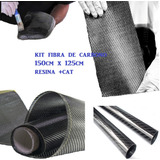 Kit Fibra D Carbono Tela 150cmx125cm + Kit Resina Endurec 3k