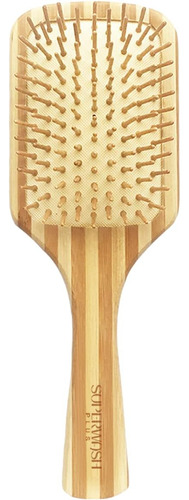 Cepillo De Pelo De Madera De Bambú, Paleta Grande Para Mujer