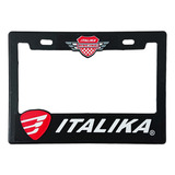 Portaplaca Italika Rojo Para Moto C/relieve