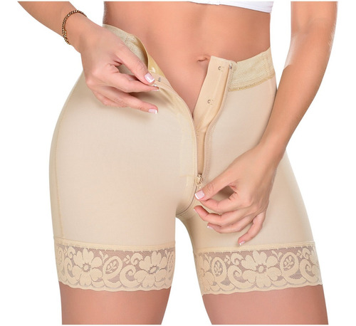 Fajas Colombianas Short Levanta Gluteo Myd Cierre Frontal