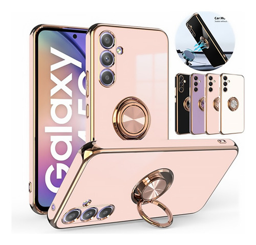 Capa Compatível Samsung Luxo Premium Com Suporte Anel Atrás 