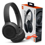 Headset Jbl Tune 500 Preto Jbl T500 Com Fio E Microfone