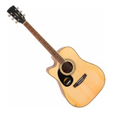 Guitarra Electro Acústica Zurda Con Funda Cort Ad880ce-lh-ns