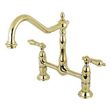 Grifo De Cocina Kingston Brass Ks1172al Heritage Bridge, Pol