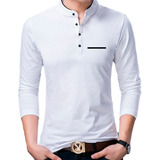 Buzo, Sueter, Polo, Camisa Blanco Cuello Neru Hombre Tela 