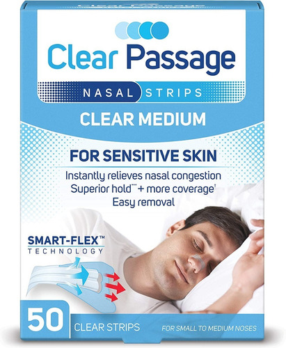 Clear Passage | Nasal Strips | Respirar Mejor | 50 Count Md