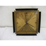 Reloj De Pared Atlanta De Bronce, Art Deco, 