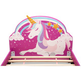 Cama Individual Unicornio Madera Tapizada Delta Children