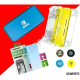 Kit Case+ Pl De Vidro + 4 Grip +acrilico Pokemon Switch Lite