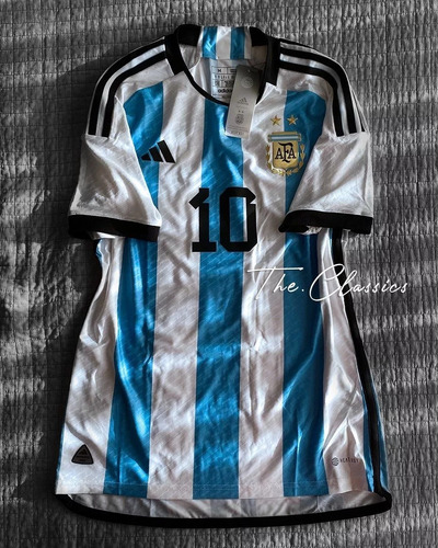 Argentina Original 2022 Jersey Jugador Copa Del Mundo Messi