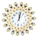  Reloj Mural Creativo De Pavo Real De Diamantes De