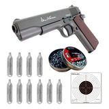 Pistola Aire Asg Dan Wesson Full Metal Balines C02 Blanco