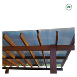  Kit Toldo Pergolado 3,00 X 5,00 Policarbonato Alveolar 6mm