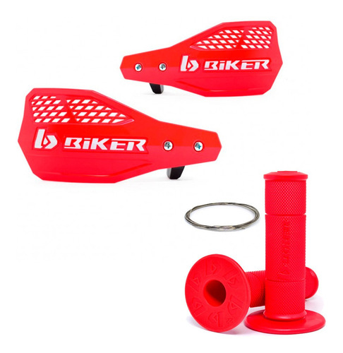 Kit Protetor De Mão A1r + Manopla Biker Crf 230 Crf 250f