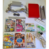 Consola Nintendo Wii Roja Con Zelda 64 Smash Accesorios