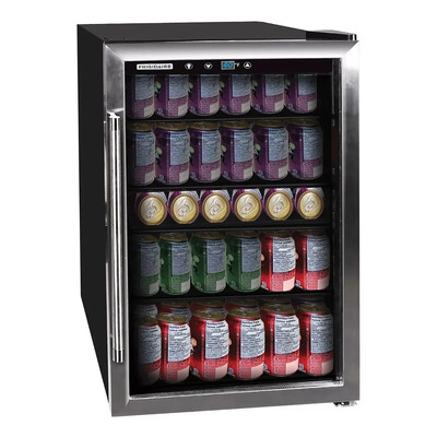 Frigobar De Acero Inoxidable Frigidaire De 126 Latas 4.4pies Plateado/negro