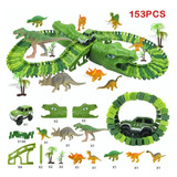 Niños Juguete Eléctrico Dinosaurio Carril Coche 153pcs/set D