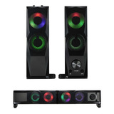 Parlantes Para Pc O Tv Led 2 En 1 Barra De Sonido Rgb