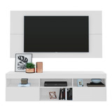 Painel Tv 65  Com Rack Suspenso Flórida Multimóveis Branco