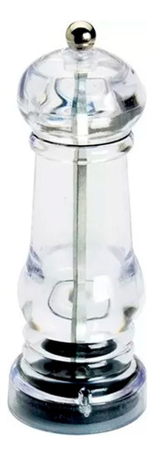 Molinillo Salero Transparente Condimento Sal Pimienta 17cm