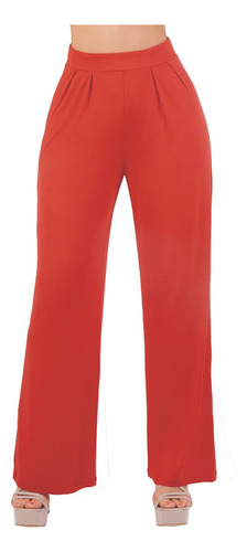 Pantalón Casual Dama Rojo Elastico Cintura 910-45