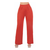 Pantalón Casual Dama Rojo Elastico Cintura 910-45
