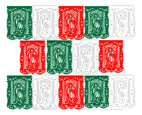 Plástico Picado Virgen De Guadalupe Retablo Paq De 10 Tiras | MercadoLibre