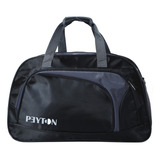 Bolso Peyton Amplio Deportivo Cierres Reforzado Gym Viajes Color Negro 8224