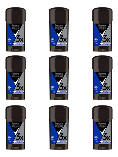 Desodorante Rexona Creme Clinical 58g Masculino Clean - 9un