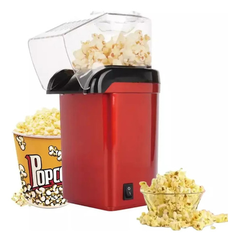 Pipoqueira Elétrica Popcorn Cinema Sem Óleo Vermelha 110v 
