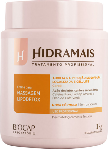 Creme Massagem Detox 1kg Lipodetox Hidramais