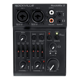 Rockmix 2 Channel Mic Instrument Pro Mezclador De Graba...