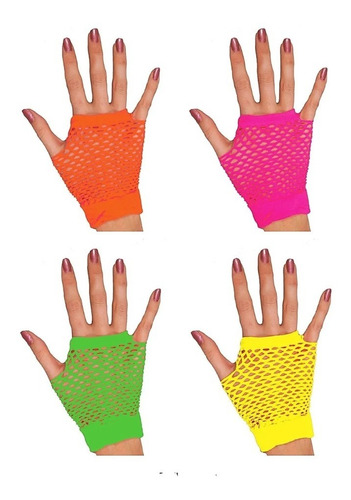 5 Guantes De Red Miton Dama Retro Sexy Surtidos