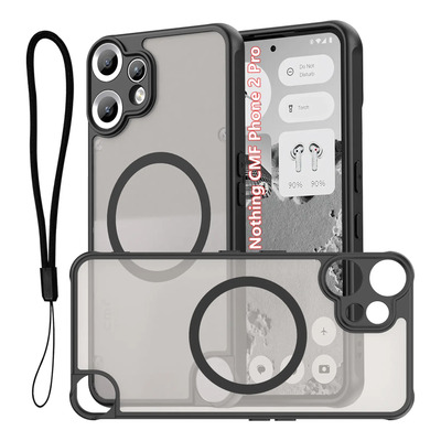 Ustiya Funda Magnética Para Nothing Cmf Phone 2 Pro Case Matte Acrílico Uso Rudo Protector Cámara Negro Correa Carcasa | Meses sin interés
