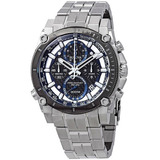 Relógio Bulova Masculino Precisionist 98b316 Aço Cronógrafo Cor Da Correia Prata Cor Do Bisel Prata Cor Do Fundo Carbono