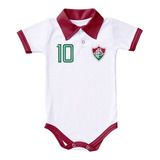 Body De Bebê Fluminense Camisa Polo Oficial