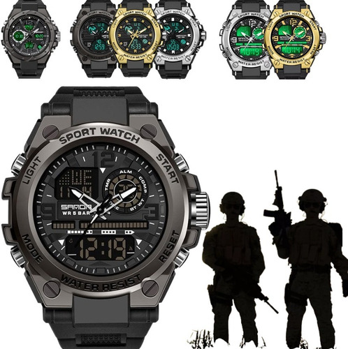 Relógio Masculino Sanda 6024 Militar Prova D'agua Original 