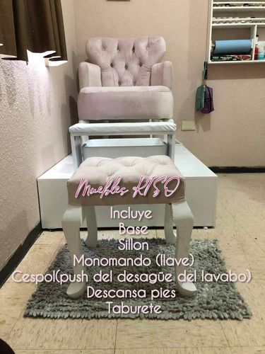 Estación Para Pedicura Y Mesa Para Manicura 