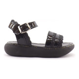 Sandalias Nena Plataforma Comodas Faja Hebilla Azul Cshoes