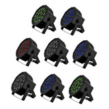 8 Cañón Par Led 18x3 W Full Color 3 En 1 Iluminación (8 Pz)