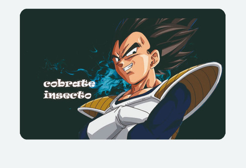 Stiker Vegeta, Cobraste Insecto, Para Tarjeta Débito O Sitp