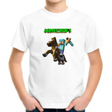 Remera Minecraft Creeper Niño Niña Sublimada